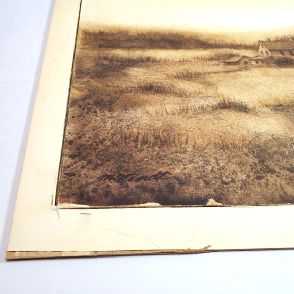 Original Watercolor Painting "A Little Farm" Signed by Artist: Mary B. Wendt - Picture 7 of 8